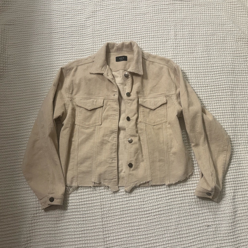 Vici Cream Corduroy Jacket